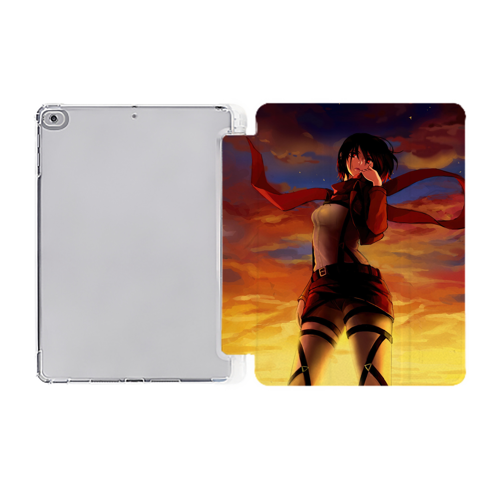 （画像用） 進撃の巨人 Attack on Titan IPad ケース ペン収納付き 三つ折りスタンド PUレザー×シリコン 対応機種9.5/10.5/10.9インチ